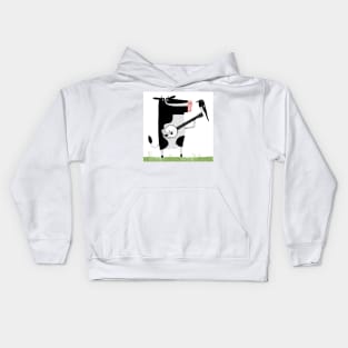 Banjo Cow with magpie Kids Hoodie